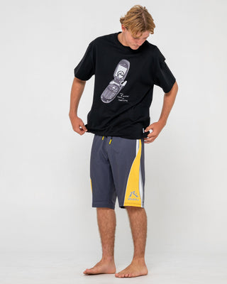 Man wearing Plot Twist Boardshort in Coal