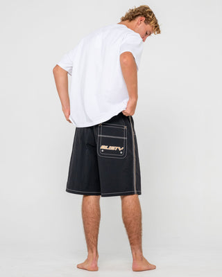 Man wearing Flip Daddy Boardshort in Black 3