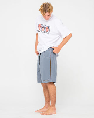 Man wearing Flip Daddy Boardshort in China Blue