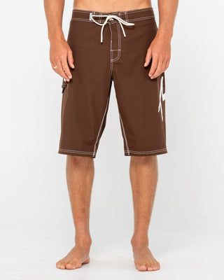 Man wearing Fixed Competition Revolution Boardshort in Pinecone