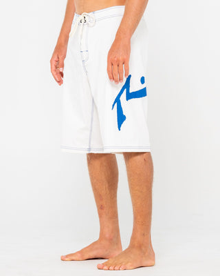 Man wearing Fixed Competition Revolution Boardshort in White