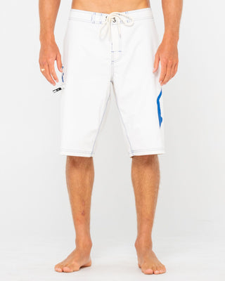 Man wearing Fixed Competition Revolution Boardshort in White