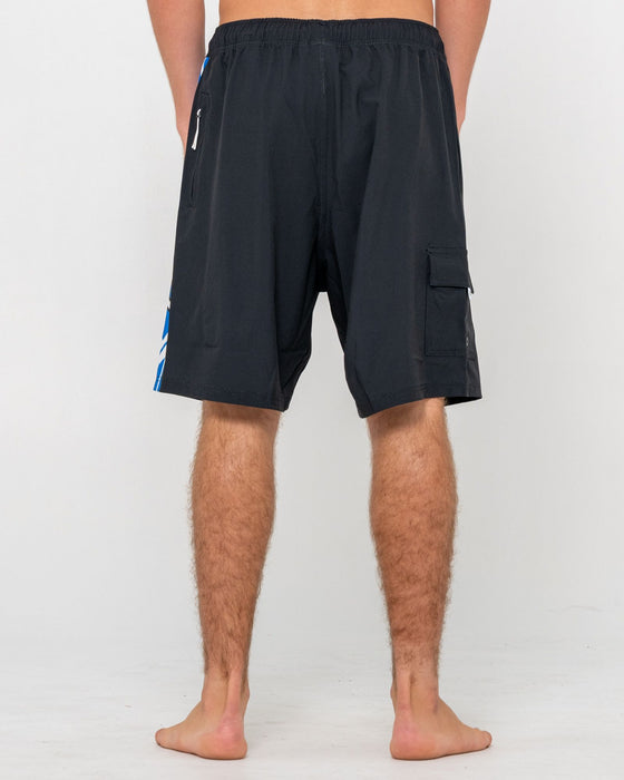 man-wearing-spitfire-hybrid-waist-boardshort-in-black