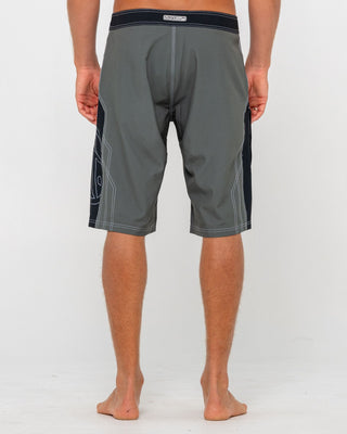 Man wearing Tombstones Fixed Waist Boardshort in Army Green