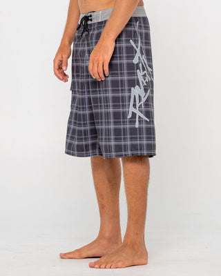 Man wearing Hoodus Fixed Waist Boardshort in Black