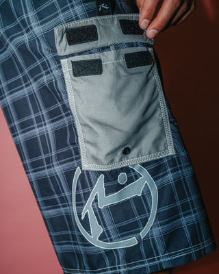 Man wearing Hoodus Fixed Waist Boardshort in Black