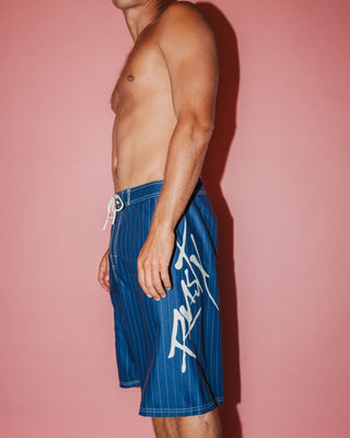 Man wearing Hoodus Fixed Waist Boardshort in Navy Blue