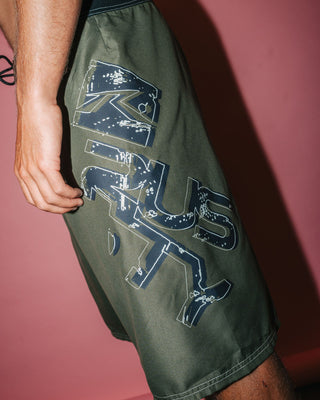 Man wearing Hoodus Fixed Waist Boardshort in Slate