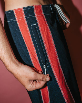 Man wearing Cybernate Fixed Waist Boardshort in Black