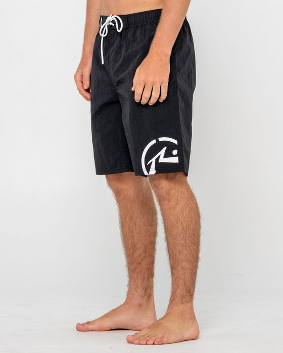 man-wearing-peek-show-hybrid-waist-boardshort-in-black