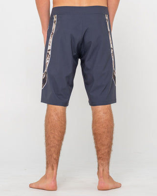Man wearing Charger Fixed Waist Boardshort in Coal