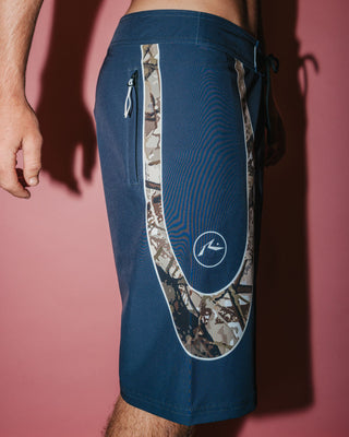 Man wearing Charger Fixed Waist Boardshort in Coal