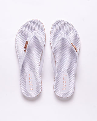 Womens Flippin Thong in White / Rose Gld Glt