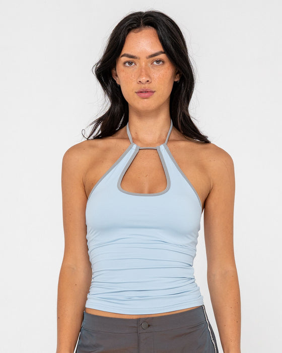 woman-wearing-club-classics-contrast-skimmer-top-in-sky-blue