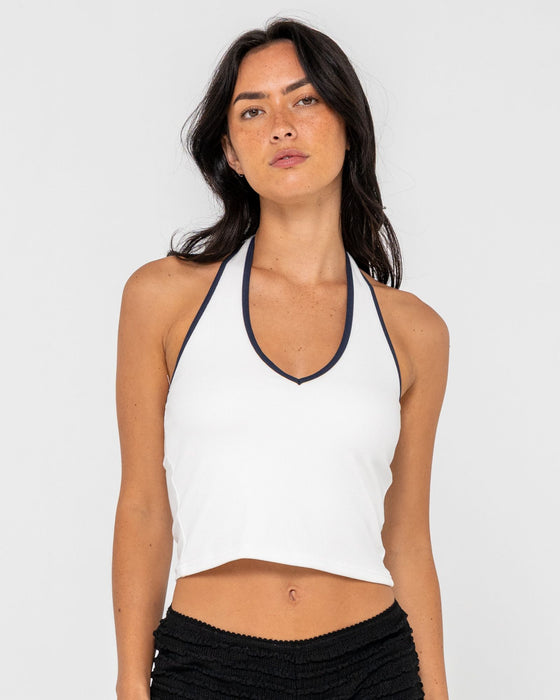woman-wearing-halley-halter-top-in-white