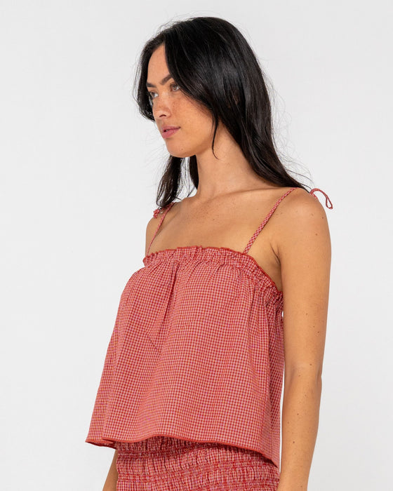 woman-wearing-summer-court-cami-top-in-red