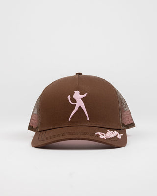 Womens Crush Trucker Cap in Pinecone