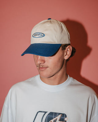 Mens Kick Flip Dad Cap in China Blue 1
