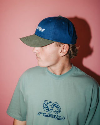 Mens Road Trip Dad Cap in Navy Blue