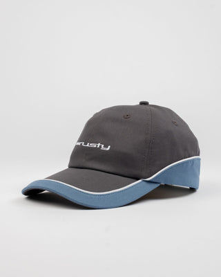 Mens Double Dip Dad Cap in Coal
