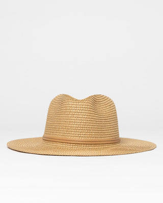 Womens Gisele Straw Hat in Natural / Caramel