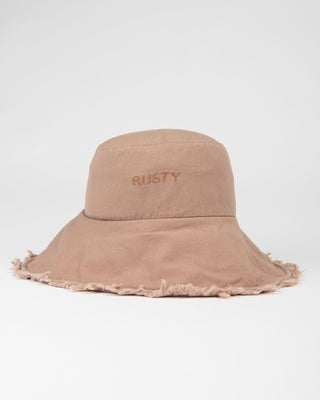 Womens Gleam Organic Bucket Hat in Taupe