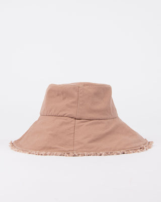 Womens Gleam Organic Bucket Hat in Taupe