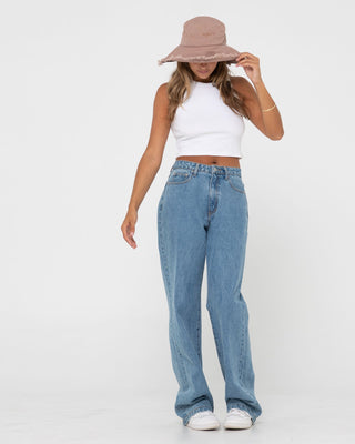 Womens Gleam Organic Bucket Hat in Taupe