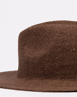 Mens Dean Crushable Straw Hat in Chocolate