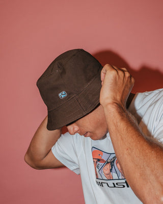 Mens Reverb Reversible Bucket Hat in Pinecone