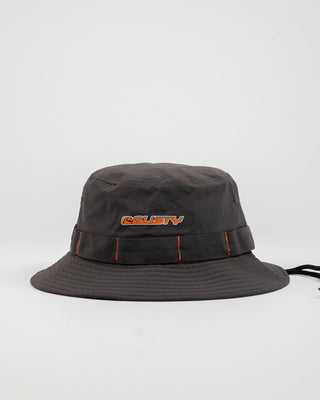 Mens Stringer Bucket Hat in Carbon