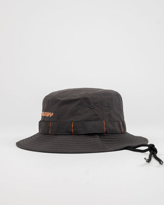 Mens Stringer Bucket Hat in Carbon