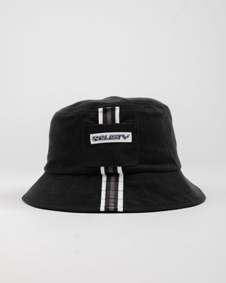Mens Tri State Bucket Hat in Washed Black