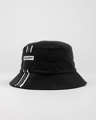 Mens Tri State Bucket Hat in Washed Black