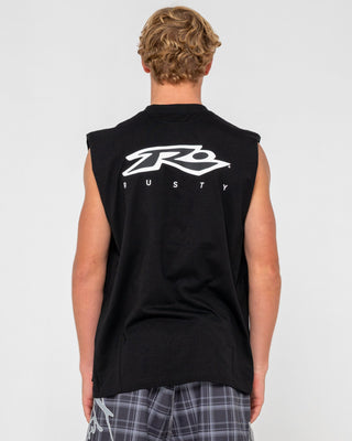 Man wearing Registered Muscle in Black