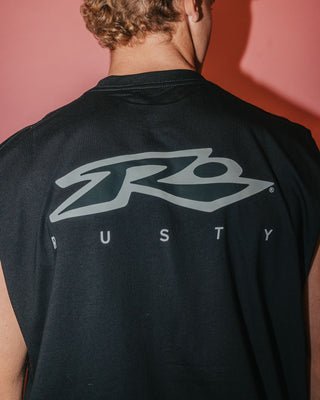 Man wearing Registered Muscle in Black