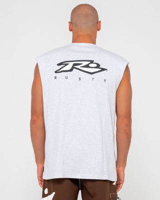 Man wearing Registered Muscle in Ecru Marle