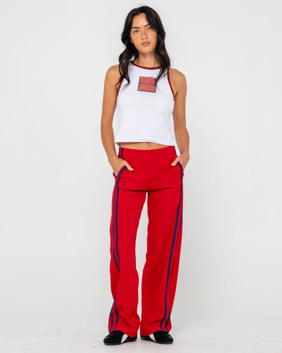 woman-wearing-bronson-low-rise-trackpant-in-red
