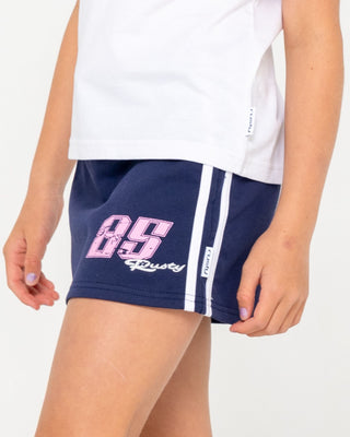 Girl wearing Le Low Rise Mini Skirt Girls in Navy