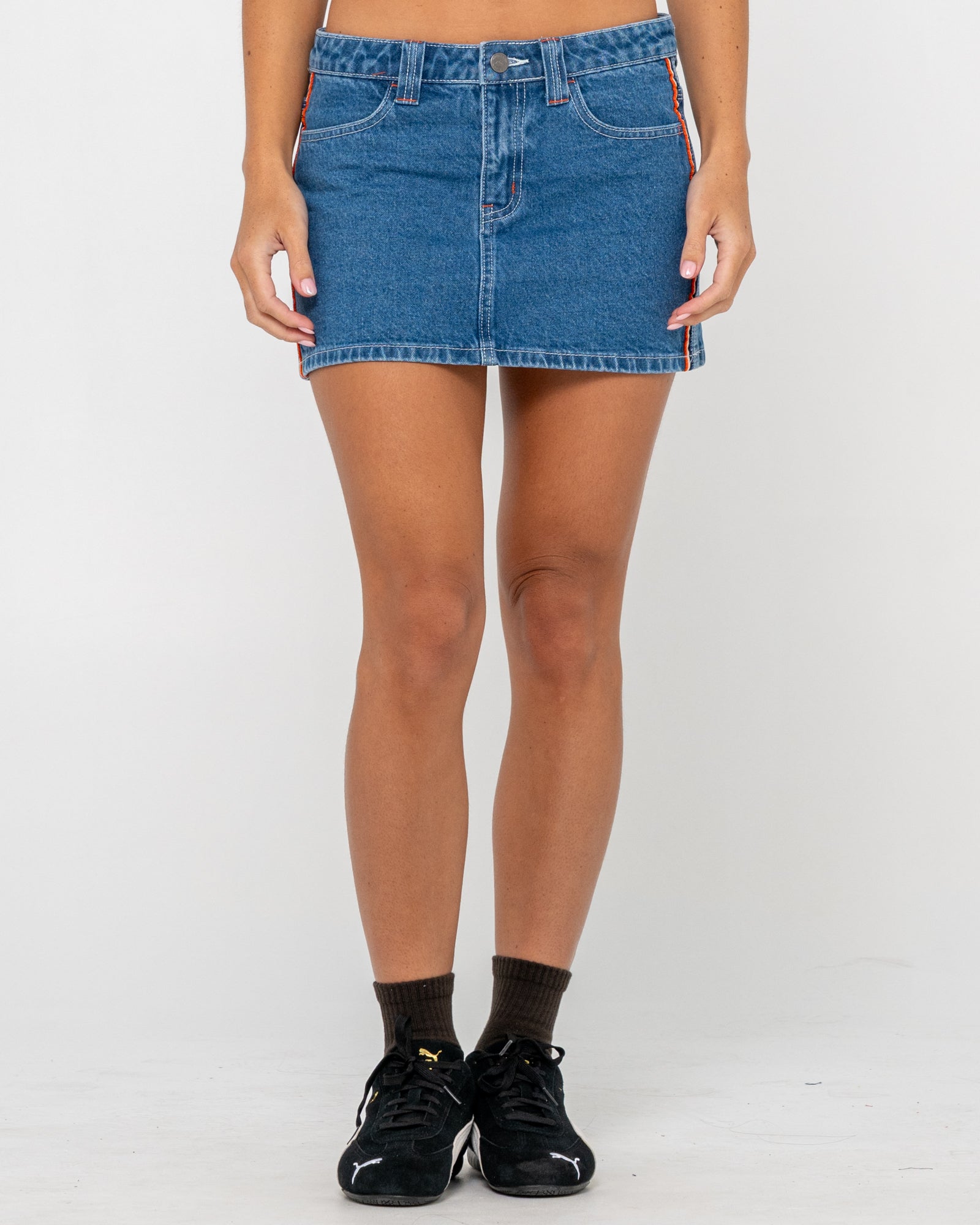 Rusty | Flip Mommy Low Rise Mini Denim Skirt – Rusty Australia