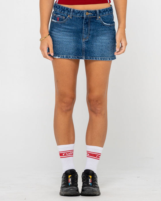 woman-wearing-shorty-low-rise-denim-micro-mini-skirt-in-blasted-deep-sea-blue