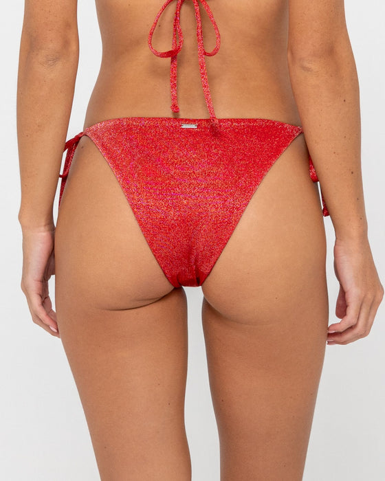 woman-wearing-shimmy-midi-side-ties-bikini-bottom-in-red