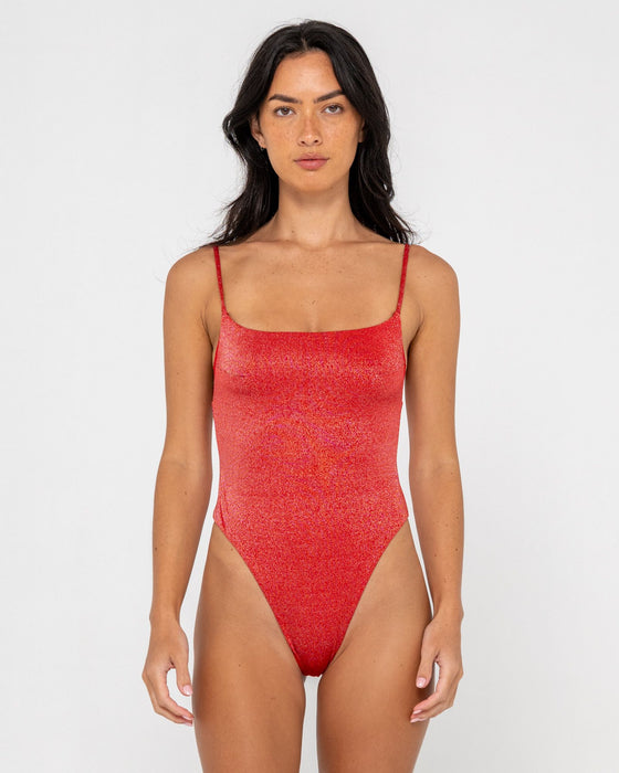 woman-wearing-shimmy-hi-leg-one-piece-in-red