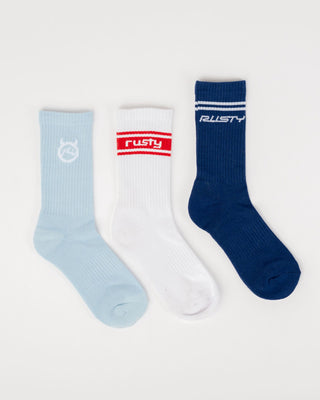 Womens Shake Up Crew 3-sock Pack in Multi 1