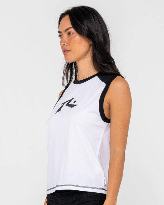 woman-wearing-tamlin-contrast-raglan-tank-in-white