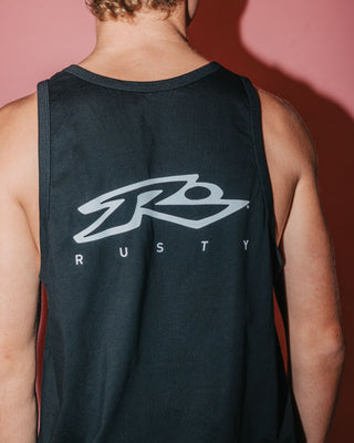 Man wearing Registered Tank in Black