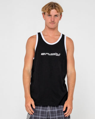Man wearing Bright Tank in Black