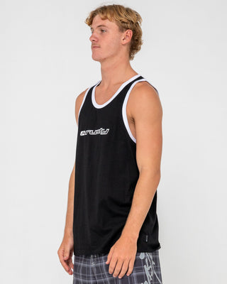 Man wearing Bright Tank in Black