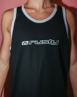 Man wearing Bright Tank in Black