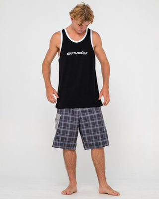 Man wearing Bright Tank in Black